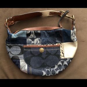 Vintage Coach patchwork hobo shoulder bag